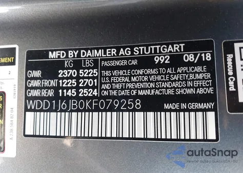 2019 Mercedes-Benz E 450 4Matic z USA, uszkodzony, nr VIN WDD1J6JB0KF079258